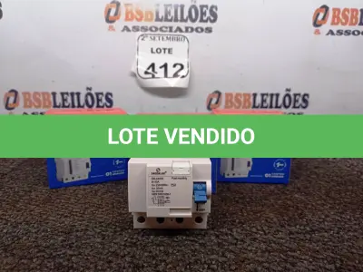 LOTE 412 - 03 CAIXAS DE INTERRUPTOR DECORLUX RESIDUAL DR TETRAPOLAR, CONTÉM 01 UNIDADE EM CADA CAIXA. (NO ESTADO) ATENÇÃO! FAZER A VISITAÇÃO ANTES DE ARREMATAR, NÃO SABEMOS SE FUNCIONA. LEILÃO NÃO TEM GARANTIA E NEM DEVOLUÇÃO, SUJEITO A POSSÍVEIS AVARIAS VISÍVEIS/OCULTAS E/OU AUSÊNCIA DE COMPONENTES.