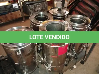 LOTE 283 - 05 CAFETEIRAS EM INOX MARCAS E MODELOS DIVERSOS. (NO ESTADO) ATENÇÃO! FAZER A VISITAÇÃO ANTES DE ARREMATAR, NÃO SABEMOS SE FUNCIONA. LEILÃO NÃO TEM GARANTIA E NEM DEVOLUÇÃO, SUJEITO A POSSÍVEIS AVARIAS VISÍVEIS/OCULTAS E/OU AUSÊNCIA DE COMPONENTES.