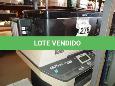 LOTE 278 - 02 IMPRESSORAS SENDO UMA MULTIFUNCIONAL MARCA BROTHER MODELO 8065DN E UMA EPSON. (NO ESTADO) ATENÇÃO! FAZER A VISITAÇÃO ANTES DE ARREMATAR, NÃO SABEMOS SE FUNCIONA. LEILÃO NÃO TEM GARANTIA E NEM DEVOLUÇÃO, SUJEITO A POSSÍVEIS AVARIAS VISÍVEIS/OCULTAS E/OU AUSÊNCIA DE COMPONENTES.