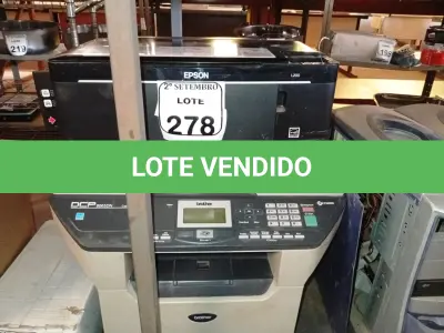 LOTE 278 - 02 IMPRESSORAS SENDO UMA MULTIFUNCIONAL MARCA BROTHER MODELO 8065DN E UMA EPSON. (NO ESTADO) ATENÇÃO! FAZER A VISITAÇÃO ANTES DE ARREMATAR, NÃO SABEMOS SE FUNCIONA. LEILÃO NÃO TEM GARANTIA E NEM DEVOLUÇÃO, SUJEITO A POSSÍVEIS AVARIAS VISÍVEIS/OCULTAS E/OU AUSÊNCIA DE COMPONENTES.