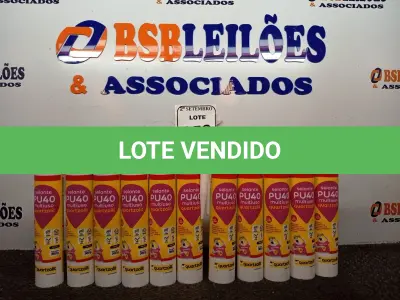 LOTE 359 - 12 SELANTES MULTIUSO DE POLIURETANO PU40 400G CADA. (NO ESTADO) ATENÇÃO! FAZER A VISITAÇÃO ANTES DE ARREMATAR, NÃO SABEMOS SE FUNCIONA. LEILÃO NÃO TEM GARANTIA E NEM DEVOLUÇÃO, SUJEITO A POSSÍVEIS AVARIAS VISÍVEIS/OCULTAS E/OU AUSÊNCIA DE COMPONENTES.