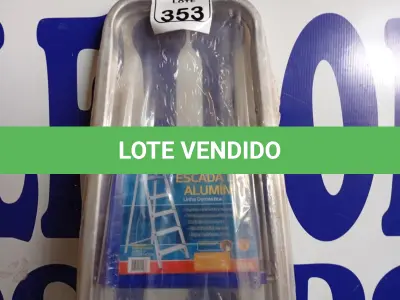 LOTE 353 - 01 ESCADA ALUMINIO 03 DEGRAUS PRIMA SBA.(NO ESTADO) ATENÇÃO! FAZER A VISITAÇÃO ANTES DE ARREMATAR, NÃO SABEMOS SE FUNCIONA. LEILÃO NÃO TEM GARANTIA E NEM DEVOLUÇÃO, SUJEITO A POSSÍVEIS AVARIAS VISÍVEIS/OCULTAS E/OU AUSÊNCIA DE COMPONENTES.