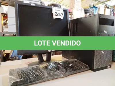 LOTE 337 - 01 CPU DELL, 01 MONITOR DELL E 01 TECLADO. (NO ESTADO) ATENÇÃO! FAZER A VISITAÇÃO ANTES DE ARREMATAR, NÃO SABEMOS SE FUNCIONA. LEILÃO NÃO TEM GARANTIA E NEM DEVOLUÇÃO, SUJEITO A POSSÍVEIS AVARIAS VISÍVEIS/OCULTAS E/OU AUSÊNCIA DE COMPONENTES.