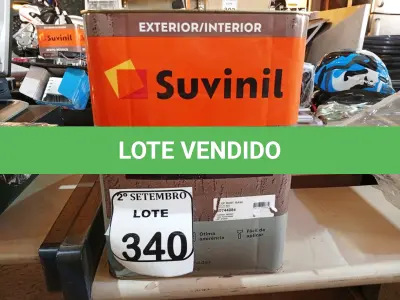LOTE 340 - 01 LATA DE TINTA SUVINIL EFEITO RUSTICO TEXTURIZADO PRETO 25KG. (NO ESTADO) ATENÇÃO! FAZER A VISITAÇÃO ANTES DE ARREMATAR, NÃO SABEMOS SE FUNCIONA. LEILÃO NÃO TEM GARANTIA E NEM DEVOLUÇÃO, SUJEITO A POSSÍVEIS AVARIAS VISÍVEIS/OCULTAS E/OU AUSÊNCIA DE COMPONENTES.