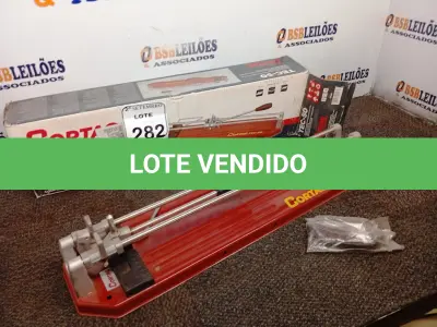 LOTE 282 - 01 CORTADOR DE PISO TEC 50 50CM CORTAG. (NO ESTADO) ATENÇÃO! FAZER A VISITAÇÃO ANTES DE ARREMATAR, NÃO SABEMOS SE FUNCIONA. LEILÃO NÃO TEM GARANTIA E NEM DEVOLUÇÃO, SUJEITO A POSSÍVEIS AVARIAS VISÍVEIS/OCULTAS E/OU AUSÊNCIA DE COMPONENTES.