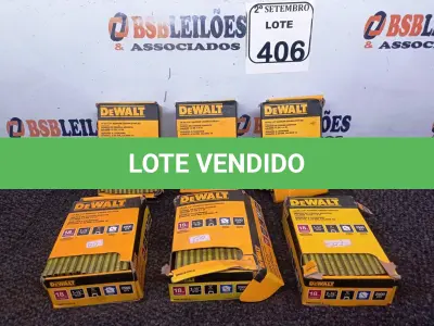 LOTE 406 - 06 CAIXAS DE GRAMPOS 18 GA ¼” NARROW CROWN STAPLES. (NO ESTADO) ATENÇÃO! FAZER A VISITAÇÃO ANTES DE ARREMATAR, NÃO SABEMOS SE FUNCIONA. LEILÃO NÃO TEM GARANTIA E NEM DEVOLUÇÃO, SUJEITO A POSSÍVEIS AVARIAS VISÍVEIS/OCULTAS E/OU AUSÊNCIA DE COMPONENTES.