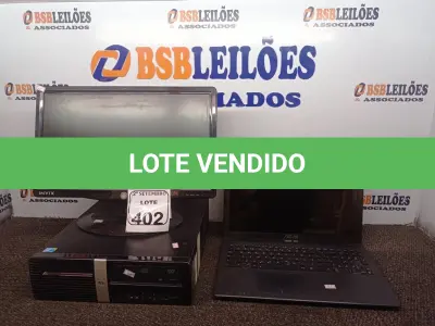LOTE 402 - 01 CPU, 01 MONITOR E 01 NOTEBOOK. (NO ESTADO) ATENÇÃO! FAZER A VISITAÇÃO ANTES DE ARREMATAR, NÃO SABEMOS SE FUNCIONA. LEILÃO NÃO TEM GARANTIA E NEM DEVOLUÇÃO, SUJEITO A POSSÍVEIS AVARIAS VISÍVEIS/OCULTAS E/OU AUSÊNCIA DE COMPONENTES.