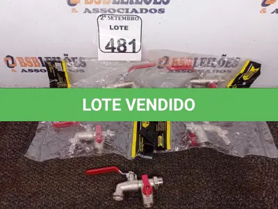 LOTE 481 - 05 TORNEIRAS ESF DUPLA TANQ/MAQ LAVAR ZINCO 1/2 X 3/4 FERTAK (NO ESTADO) ATENÇÃO! FAZER A VISITAÇÃO ANTES DE ARREMATAR, NÃO SABEMOS SE FUNCIONA. LEILÃO NÃO TEM GARANTIA E NEM DEVOLUÇÃO, SUJEITO A POSSÍVEIS AVARIAS VISÍVEIS/OCULTAS E/OU AUSÊNCIA DE COMPONENTES.