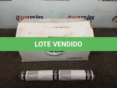 LOTE 352 - 12 ADESIVOS POLIURETANO PU 40 CINZA SACHE 600ML MARCA UNIPEGA 600ML CADA. (NO ESTADO) ATENÇÃO! FAZER A VISITAÇÃO ANTES DE ARREMATAR, NÃO SABEMOS SE FUNCIONA. LEILÃO NÃO TEM GARANTIA E NEM DEVOLUÇÃO, SUJEITO A POSSÍVEIS AVARIAS VISÍVEIS/OCULTAS E/OU AUSÊNCIA DE COMPONENTES