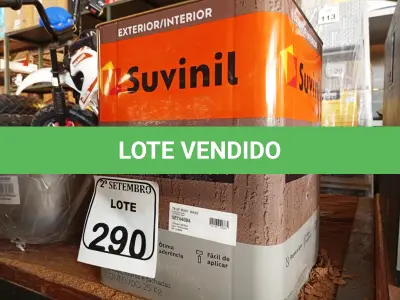 LOTE 290 - 01 LATA DE TINTA SUVINIL EFEITO RUSTICO TEXTURIZADO PRETO 25KG. (NO ESTADO) ATENÇÃO! FAZER A VISITAÇÃO ANTES DE ARREMATAR, NÃO SABEMOS SE FUNCIONA. LEILÃO NÃO TEM GARANTIA E NEM DEVOLUÇÃO, SUJEITO A POSSÍVEIS AVARIAS VISÍVEIS/OCULTAS E/OU AUSÊNCIA DE COMPONENTES.