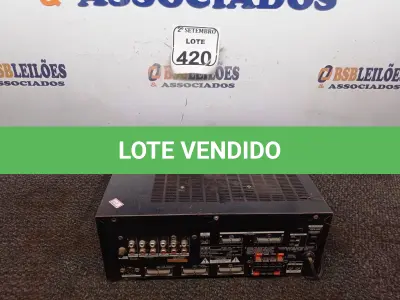 LOTE 420 - 01 AMPLIFICADOR INTEGRADO STEREO AIWA MX-900. (NO ESTADO) ATENÇÃO! FAZER A VISITAÇÃO ANTES DE ARREMATAR, NÃO SABEMOS SE FUNCIONA. LEILÃO NÃO TEM GARANTIA E NEM DEVOLUÇÃO, SUJEITO A POSSÍVEIS AVARIAS VISÍVEIS/OCULTAS E/OU AUSÊNCIA DE COMPONENTES.