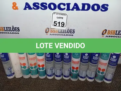 LOTE 519 - 13 TUBOS ADESIVOS E SELADORES/SELANTES/ADESIVOS MARCA E MODELOS DIVERSOS 240G CADA. (NO ESTADO) ATENÇÃO! FAZER A VISITAÇÃO ANTES DE ARREMATAR, NÃO SABEMOS SE FUNCIONA. LEILÃO NÃO TEM GARANTIA E NEM DEVOLUÇÃO, SUJEITO A POSSÍVEIS AVARIAS VISÍVEIS/OCULTAS E/OU AUSÊNCIA DE COMPONENTES.