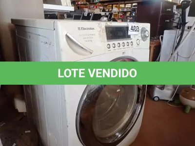 LOTE 403 - 01 MÁQUINA DE LAVAR ELECTROLUX PARA A RETIRADA DE PEÇAS. (NO ESTADO) ATENÇÃO! FAZER A VISITAÇÃO ANTES DE ARREMATAR, NÃO SABEMOS SE FUNCIONA. LEILÃO NÃO TEM GARANTIA E NEM DEVOLUÇÃO, SUJEITO A POSSÍVEIS AVARIAS VISÍVEIS/OCULTAS E/OU AUSÊNCIA DE COMPONENTES.