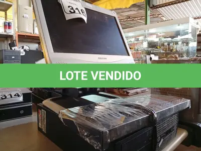 LOTE 316 - 01 CPU HP, 01 MONITOR E 01 TECLADO. (NO ESTADO) ATENÇÃO! FAZER A VISITAÇÃO ANTES DE ARREMATAR, NÃO SABEMOS SE FUNCIONA. LEILÃO NÃO TEM GARANTIA E NEM DEVOLUÇÃO, SUJEITO A POSSÍVEIS AVARIAS VISÍVEIS/OCULTAS E/OU AUSÊNCIA DE COMPONENTES.