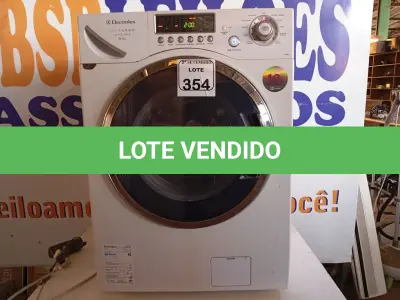 LOTE 354 - 01 LAVA E SECA MARCA ELECTROLUX 09KG. (NO ESTADO) ATENÇÃO! FAZER A VISITAÇÃO ANTES DE ARREMATAR, NÃO SABEMOS SE FUNCIONA. LEILÃO NÃO TEM GARANTIA E NEM DEVOLUÇÃO, SUJEITO A POSSÍVEIS AVARIAS VISÍVEIS/OCULTAS E/OU AUSÊNCIA DE COMPONENTES.