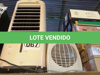 LOTE 067 - 01 CLIMATIZADOR E 02 AQUECEDORES. (NO ESTADO) ATENÇÃO! FAZER A VISITAÇÃO ANTES DE ARREMATAR, NÃO SABEMOS SE FUNCIONA. LEILÃO NÃO TEM GARANTIA E NEM DEVOLUÇÃO, SUJEITO A POSSÍVEIS AVARIAS VISÍVEIS/OCULTAS E/OU AUSÊNCIA DE COMPONENTES.