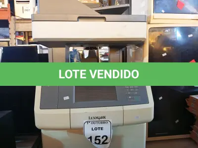 LOTE 152 - 01 IMPRESSORA MULTIFUNCIONAL LEXMARK X748TE COM AVARIAS. (NO ESTADO) ATENÇÃO! FAZER A VISITAÇÃO ANTES DE ARREMATAR, NÃO SABEMOS SE FUNCIONA. LEILÃO NÃO TEM GARANTIA E NEM DEVOLUÇÃO, SUJEITO A POSSÍVEIS AVARIAS VISÍVEIS/OCULTAS E/OU AUSÊNCIA DE COMPONENTES.