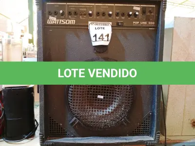 LOTE 141 - 01 CAIXA DE SOM AMPLIFICADA WATSOM. (NO ESTADO) ATENÇÃO! FAZER A VISITAÇÃO ANTES DE ARREMATAR, NÃO SABEMOS SE FUNCIONA. LEILÃO NÃO TEM GARANTIA E NEM DEVOLUÇÃO, SUJEITO A POSSÍVEIS AVARIAS VISÍVEIS/OCULTAS E/OU AUSÊNCIA DE COMPONENTES.