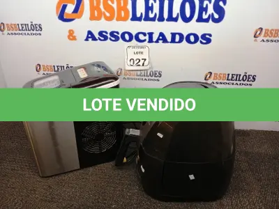 LOTE 027 - 01 MÁQUINA DE GELO PHILCO 127V E 01 AIRFRYER MONDIAL. (NO ESTADO) ATENÇÃO! FAZER A VISITAÇÃO ANTES DE ARREMATAR, NÃO SABEMOS SE FUNCIONA. LEILÃO NÃO TEM GARANTIA E NEM DEVOLUÇÃO, SUJEITO A POSSÍVEIS AVARIAS VISÍVEIS/OCULTAS E/OU AUSÊNCIA DE COMPONENTES.