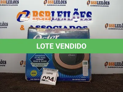 LOTE 004 - 01 ASPIRADOR ROBÔ. (NO ESTADO) ATENÇÃO! FAZER A VISITAÇÃO ANTES DE ARREMATAR, NÃO SABEMOS SE FUNCIONA. LEILÃO NÃO TEM GARANTIA E NEM DEVOLUÇÃO, SUJEITO A POSSÍVEIS AVARIAS VISÍVEIS/OCULTAS E/OU AUSÊNCIA DE COMPONENTES.