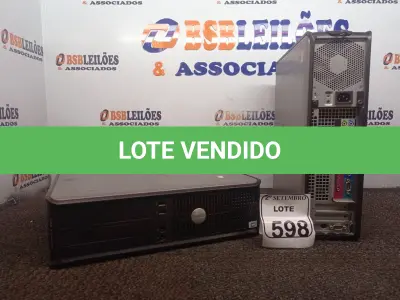 LOTE 598 - 02 CPUS DELL. (NO ESTADO) ATENÇÃO! FAZER A VISITAÇÃO ANTES DE ARREMATAR, NÃO SABEMOS SE FUNCIONA. LEILÃO NÃO TEM GARANTIA E NEM DEVOLUÇÃO, SUJEITO A POSSÍVEIS AVARIAS VISÍVEIS/OCULTAS E/OU AUSÊNCIA DE COMPONENTES.