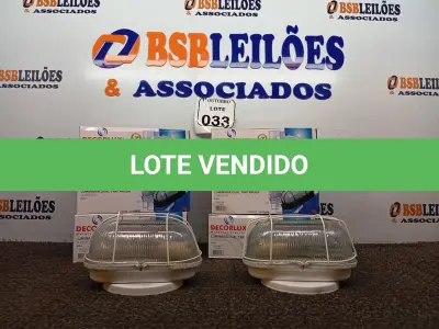 LOTE 033 - 08 LUMINÁRIAS OVAIS TARTARUGA. (NO ESTADO) ATENÇÃO! FAZER A VISITAÇÃO ANTES DE ARREMATAR, NÃO SABEMOS SE FUNCIONA. LEILÃO NÃO TEM GARANTIA E NEM DEVOLUÇÃO, SUJEITO A POSSÍVEIS AVARIAS VISÍVEIS/OCULTAS E/OU AUSÊNCIA DE COMPONENTES.