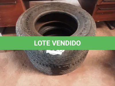 LOTE 591 - 02 PNEUS 245/70/16 USADOS. (NO ESTADO) ATENÇÃO! FAZER A VISITAÇÃO ANTES DE ARREMATAR, NÃO SABEMOS SE FUNCIONA. LEILÃO NÃO TEM GARANTIA E NEM DEVOLUÇÃO, SUJEITO A POSSÍVEIS AVARIAS VISÍVEIS/OCULTAS E/OU AUSÊNCIA DE COMPONENTES.