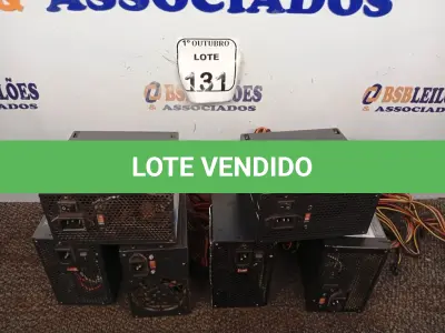 LOTE 131 - 06 FONTES DE ALIMENTAÇÃO P/ PC. (NO ESTADO) ATENÇÃO! FAZER A VISITAÇÃO ANTES DE ARREMATAR, NÃO SABEMOS SE FUNCIONA. LEILÃO NÃO TEM GARANTIA E NEM DEVOLUÇÃO, SUJEITO A POSSÍVEIS AVARIAS VISÍVEIS/OCULTAS E/OU AUSÊNCIA DE COMPONENTES.