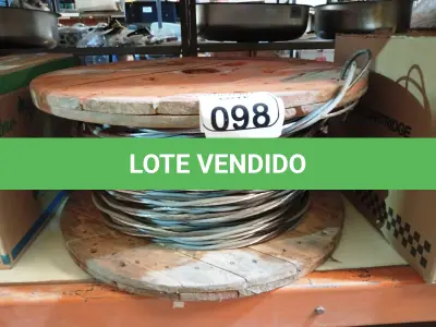 LOTE 098 - 01 LOTE COM 122M CABO MULTIPLEX TRIPLEX 2X1X16-16MM 0,61KV BOREAL. (NO ESTADO) ATENÇÃO! FAZER A VISITAÇÃO ANTES DE ARREMATAR, NÃO SABEMOS SE FUNCIONA. LEILÃO NÃO TEM GARANTIA E NEM DEVOLUÇÃO, SUJEITO A POSSÍVEIS AVARIAS VISÍVEIS/OCULTAS E/OU AUSÊNCIA DE COMPONENTES.