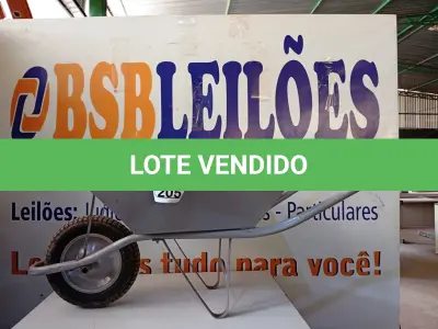 LOTE 205 - 01 CARRINHO DE MÃO REFORÇADO. (NO ESTADO) ATENÇÃO! FAZER A VISITAÇÃO ANTES DE ARREMATAR, NÃO SABEMOS SE FUNCIONA. LEILÃO NÃO TEM GARANTIA E NEM DEVOLUÇÃO, SUJEITO A POSSÍVEIS AVARIAS VISÍVEIS/OCULTAS E/OU AUSÊNCIA DE COMPONENTES.