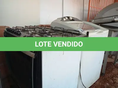 LOTE 576 - 01 MÁQUINA DE LAVAR 15KG MARCA GE E 01 FOGÃO A GÁS 05 BOCAS INCOMPLETO. (NO ESTADO) ATENÇÃO! FAZER A VISITAÇÃO ANTES DE ARREMATAR, NÃO SABEMOS SE FUNCIONA. LEILÃO NÃO TEM GARANTIA E NEM DEVOLUÇÃO, SUJEITO A POSSÍVEIS AVARIAS VISÍVEIS/OCULTAS E/OU AUSÊNCIA DE COMPONENTES.