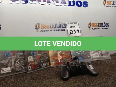LOTE 011 - 01 CONTROLE DE VIDEOGAME E 05 JOGOS DE PS3. (NO ESTADO) ATENÇÃO! FAZER A VISITAÇÃO ANTES DE ARREMATAR, NÃO SABEMOS SE FUNCIONA. LEILÃO NÃO TEM GARANTIA E NEM DEVOLUÇÃO, SUJEITO A POSSÍVEIS AVARIAS VISÍVEIS/OCULTAS E/OU AUSÊNCIA DE COMPONENTES.