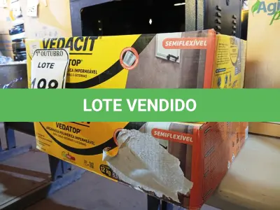LOTE 198 - 02 CAIXAS DE VEDACIT ARGAMASSA POLIMÉRICA IMPERMEÁVEL 12KG CADA. (NO ESTADO) ATENÇÃO! FAZER A VISITAÇÃO ANTES DE ARREMATAR, NÃO SABEMOS SE FUNCIONA. LEILÃO NÃO TEM GARANTIA E NEM DEVOLUÇÃO, SUJEITO A POSSÍVEIS AVARIAS VISÍVEIS/OCULTAS E/OU AUSÊNCIA DE COMPONENTES.