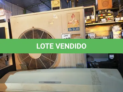 LOTE 162 - 01 AR CONDICIONADO MITSUBISH COM AVARIAS. (NO ESTADO) ATENÇÃO! FAZER A VISITAÇÃO ANTES DE ARREMATAR, NÃO SABEMOS SE FUNCIONA. LEILÃO NÃO TEM GARANTIA E NEM DEVOLUÇÃO, SUJEITO A POSSÍVEIS AVARIAS VISÍVEIS/OCULTAS E/OU AUSÊNCIA DE COMPONENTES.