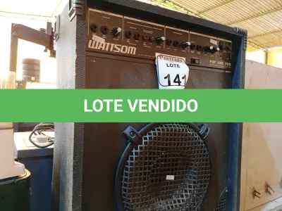 LOTE 141 - 01 CAIXA DE SOM AMPLIFICADA WATSOM. (NO ESTADO) ATENÇÃO! FAZER A VISITAÇÃO ANTES DE ARREMATAR, NÃO SABEMOS SE FUNCIONA. LEILÃO NÃO TEM GARANTIA E NEM DEVOLUÇÃO, SUJEITO A POSSÍVEIS AVARIAS VISÍVEIS/OCULTAS E/OU AUSÊNCIA DE COMPONENTES.