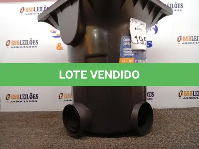 LOTE 195 - 01 CAIXA DE PASSAGEM E INSPEÇÃO DE ESGOTO. (NO ESTADO) ATENÇÃO! FAZER A VISITAÇÃO ANTES DE ARREMATAR, NÃO SABEMOS SE FUNCIONA. LEILÃO NÃO TEM GARANTIA E NEM DEVOLUÇÃO, SUJEITO A POSSÍVEIS AVARIAS VISÍVEIS/OCULTAS E/OU AUSÊNCIA DE COMPONENTES.
