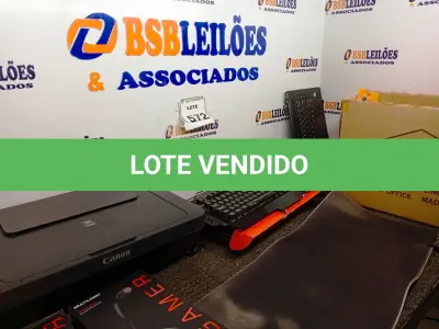 LOTE 572 - 01 IMPRESSORA MARCA CANON, 01 TECLADO GAMER, DIVERSOS FONES DE OUVIDO E PERIFÉRICOS. (NO ESTADO) ATENÇÃO! FAZER A VISITAÇÃO ANTES DE ARREMATAR, NÃO SABEMOS SE FUNCIONA. LEILÃO NÃO TEM GARANTIA E NEM DEVOLUÇÃO, SUJEITO A POSSÍVEIS AVARIAS VISÍVEIS/OCULTAS E/OU AUSÊNCIA DE COMPONENTES.