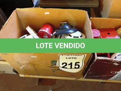 LOTE 215 - 01 LOTE COM DIVERSOS SENSORES E MATERIAIS DE INCÊNDIO. (NO ESTADO) ATENÇÃO! FAZER A VISITAÇÃO ANTES DE ARREMATAR, NÃO SABEMOS SE FUNCIONA. LEILÃO NÃO TEM GARANTIA E NEM DEVOLUÇÃO, SUJEITO A POSSÍVEIS AVARIAS VISÍVEIS/OCULTAS E/OU AUSÊNCIA DE COMPONENTES.
