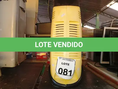 LOTE 081 - 01 LAVA JATO SEM A MANGUEIRA KARCHER. (NO ESTADO) ATENÇÃO! FAZER A VISITAÇÃO ANTES DE ARREMATAR, NÃO SABEMOS SE FUNCIONA. LEILÃO NÃO TEM GARANTIA E NEM DEVOLUÇÃO, SUJEITO A POSSÍVEIS AVARIAS VISÍVEIS/OCULTAS E/OU AUSÊNCIA DE COMPONENTES.