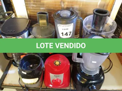 LOTE 147 - 01 LOTE COM DIVERSOS APARELHOS DOMÉSTICOS. (NO ESTADO) ATENÇÃO! FAZER A VISITAÇÃO ANTES DE ARREMATAR, NÃO SABEMOS SE FUNCIONA. LEILÃO NÃO TEM GARANTIA E NEM DEVOLUÇÃO, SUJEITO A POSSÍVEIS AVARIAS VISÍVEIS/OCULTAS E/OU AUSÊNCIA DE COMPONENTES.