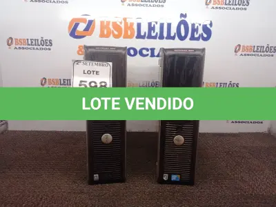 LOTE 598 - 02 CPUS DELL. (NO ESTADO) ATENÇÃO! FAZER A VISITAÇÃO ANTES DE ARREMATAR, NÃO SABEMOS SE FUNCIONA. LEILÃO NÃO TEM GARANTIA E NEM DEVOLUÇÃO, SUJEITO A POSSÍVEIS AVARIAS VISÍVEIS/OCULTAS E/OU AUSÊNCIA DE COMPONENTES.
