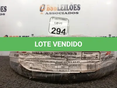 LOTE 294 - 01 ROLO DE FIO FLEXÍVEL 1X10,00MM NA COR PRETA. (NO ESTADO) ATENÇÃO! FAZER A VISITAÇÃO ANTES DE ARREMATAR, NÃO SABEMOS SE FUNCIONA. LEILÃO NÃO TEM GARANTIA E NEM DEVOLUÇÃO, SUJEITO A POSSÍVEIS AVARIAS VISÍVEIS/OCULTAS E/OU AUSÊNCIA DE COMPONENTES.