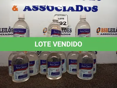 LOTE 392 - 12 POTES DE ÁLCOOL-GEL AVIV CLEAN DE 500ML CADA. (NO ESTADO) ATENÇÃO! FAZER A VISITAÇÃO ANTES DE ARREMATAR, NÃO SABEMOS SE FUNCIONA. LEILÃO NÃO TEM GARANTIA E NEM DEVOLUÇÃO, SUJEITO A POSSÍVEIS AVARIAS VISÍVEIS/OCULTAS E/OU AUSÊNCIA DE COMPONENTES.