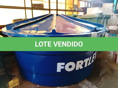 LOTE 513 - 01 CAIXA D´ÁGUA FORTLEV 2.000L. (NO ESTADO) ATENÇÃO! FAZER A VISITAÇÃO ANTES DE ARREMATAR, NÃO SABEMOS SE FUNCIONA. LEILÃO NÃO TEM GARANTIA E NEM DEVOLUÇÃO, SUJEITO A POSSÍVEIS AVARIAS VISÍVEIS/OCULTAS E/OU AUSÊNCIA DE COMPONENTES.
