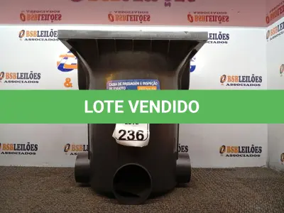 LOTE 236 - 01 CAIXA DE PASSAGEM E INSPEÇÃO DE ESGOTO. (NO ESTADO) ATENÇÃO! FAZER A VISITAÇÃO ANTES DE ARREMATAR, NÃO SABEMOS SE FUNCIONA. LEILÃO NÃO TEM GARANTIA E NEM DEVOLUÇÃO, SUJEITO A POSSÍVEIS AVARIAS VISÍVEIS/OCULTAS E/OU AUSÊNCIA DE COMPONENTES.