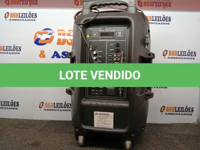 LOTE 293 - 01 CAIXA DE SOM MARCA MONDIAL (NO ESTADO) ATENÇÃO! FAZER A VISITAÇÃO ANTES DE ARREMATAR, NÃO SABEMOS SE FUNCIONA. LEILÃO NÃO TEM GARANTIA E NEM DEVOLUÇÃO, SUJEITO A POSSÍVEIS AVARIAS VISÍVEIS/OCULTAS E/OU AUSÊNCIA DE COMPONENTES.