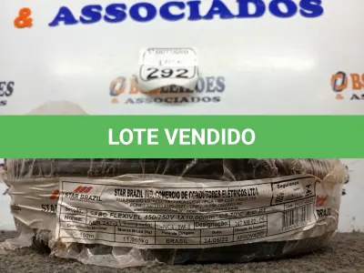 LOTE 292 - 01 ROLO DE FIO FLEXÍVEL 1X10,00MM NA COR PRETA. (NO ESTADO) ATENÇÃO! FAZER A VISITAÇÃO ANTES DE ARREMATAR, NÃO SABEMOS SE FUNCIONA. LEILÃO NÃO TEM GARANTIA E NEM DEVOLUÇÃO, SUJEITO A POSSÍVEIS AVARIAS VISÍVEIS/OCULTAS E/OU AUSÊNCIA DE COMPONENTES.