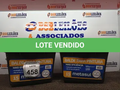 LOTE 458 - 02 BALDES P/ PINTURA. (NO ESTADO) ATENÇÃO! FAZER A VISITAÇÃO ANTES DE ARREMATAR, NÃO SABEMOS SE FUNCIONA. LEILÃO NÃO TEM GARANTIA E NEM DEVOLUÇÃO, SUJEITO A POSSÍVEIS AVARIAS VISÍVEIS/OCULTAS E/OU AUSÊNCIA DE COMPONENTES.