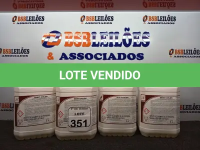 LOTE 351 - 04 GALÕES DE DESINFETANTES SANIT CHOLOR 5LITORS CADA. (NO ESTADO) ATENÇÃO! FAZER A VISITAÇÃO ANTES DE ARREMATAR, NÃO SABEMOS SE FUNCIONA. LEILÃO NÃO TEM GARANTIA E NEM DEVOLUÇÃO, SUJEITO A POSSÍVEIS AVARIAS VISÍVEIS/OCULTAS E/OU AUSÊNCIA DE COMPONENTES.