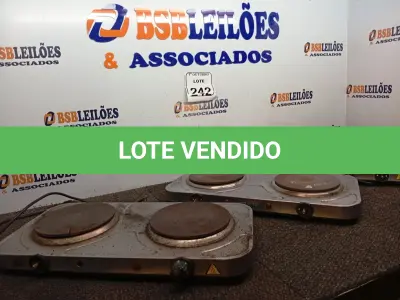 LOTE 242 - 03 FOGÕES ELÉTRICOS AGRATO C/02 BOCAS CADA. (NO ESTADO) ATENÇÃO! FAZER A VISITAÇÃO ANTES DE ARREMATAR, NÃO SABEMOS SE FUNCIONA. LEILÃO NÃO TEM GARANTIA E NEM DEVOLUÇÃO, SUJEITO A POSSÍVEIS AVARIAS VISÍVEIS/OCULTAS E/OU AUSÊNCIA DE COMPONENTES.